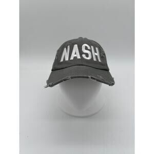 The Nash Collection Hat Cap Strap Back Green Distressed Adjustable